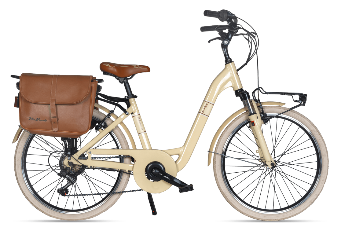 Classic E-bike Lady vintage style pedal-assist bicycle by Via Veneto 