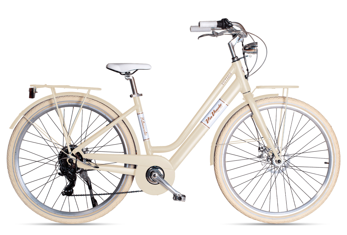 E-bike vintage con pedalata assistita Victoria di Via Veneto