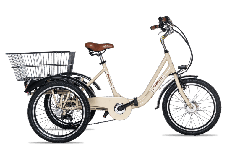 Triciclo Elettrico da Città per Adulti con Cestino Posteriore